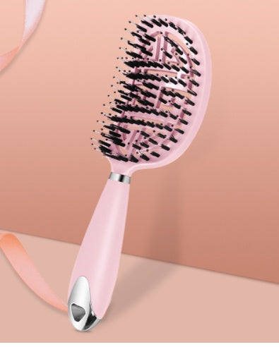 Curved Large Curved Comb, Boar Bristle Massage And Curly Hair Styling Comb