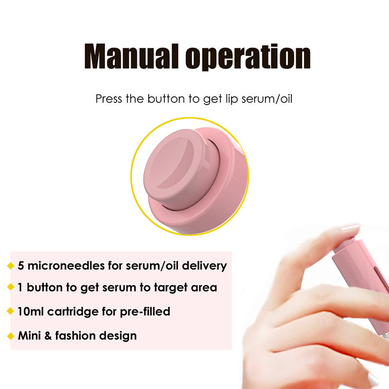 Lipp Roller & Lipp Booster Derma Roller mit Serum-Applikator